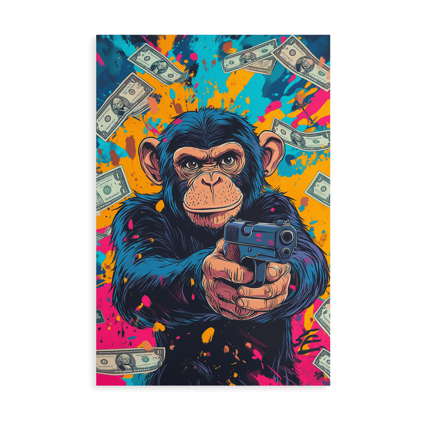 MONEY MONKEY*Canvas*40x60*Canvas*Kunstwerk*Masculina.nl