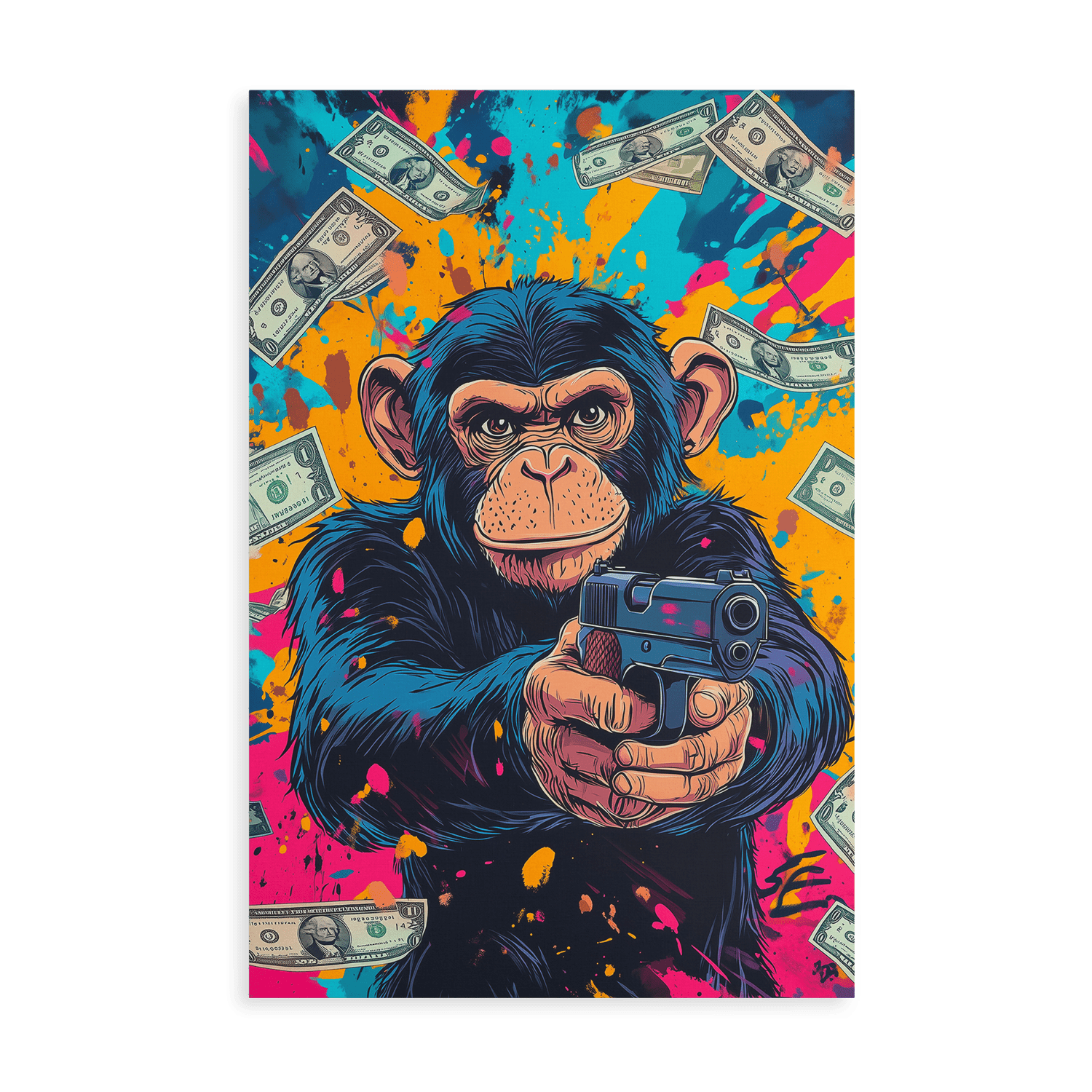 MONEY MONKEY*Canvas*40x60*Canvas*Kunstwerk*Masculina.nl