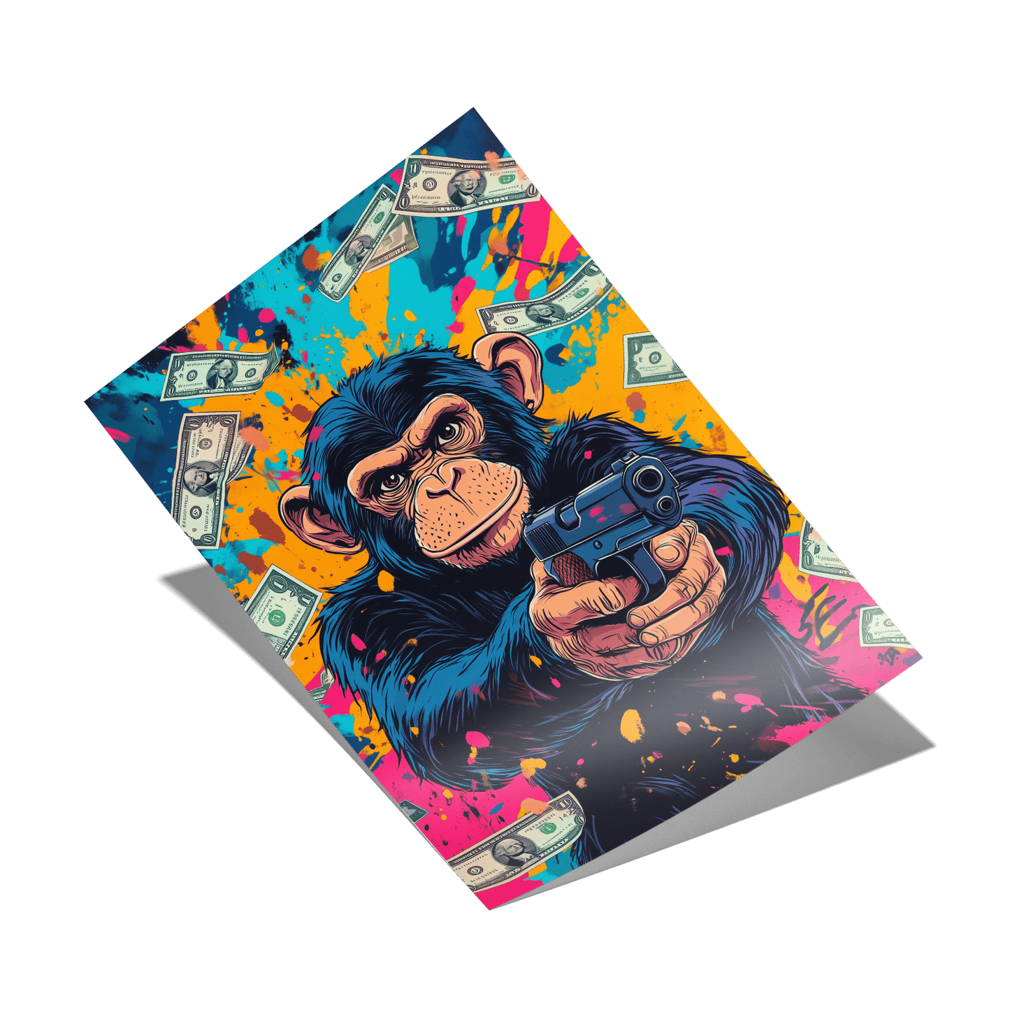 MONEY MONKEY*Papier*40x60*Papier*Kunstwerk*Masculina.nl