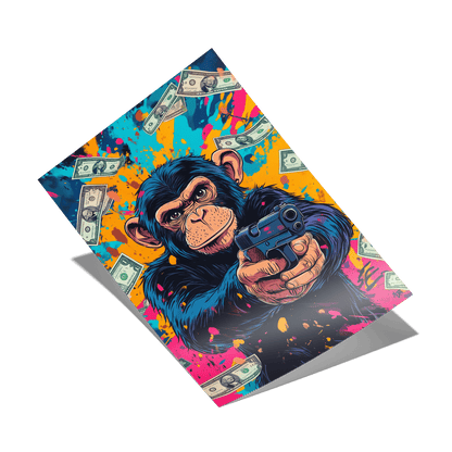 MONEY MONKEY*Papier*40x60*Papier*Kunstwerk*Masculina.nl