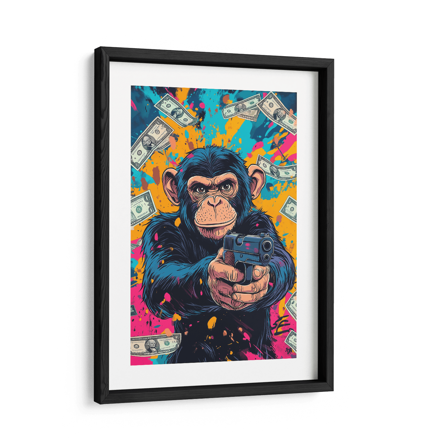 MONEY MONKEY*Papier*40x60*Papier*Kunstwerk*Masculina.nl