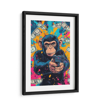 MONEY MONKEY*Papier*40x60*Papier*Kunstwerk*Masculina.nl