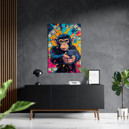 MONEY MONKEY*Plexiglas*40x60*Plexiglas*Kunstwerk*Masculina.nl