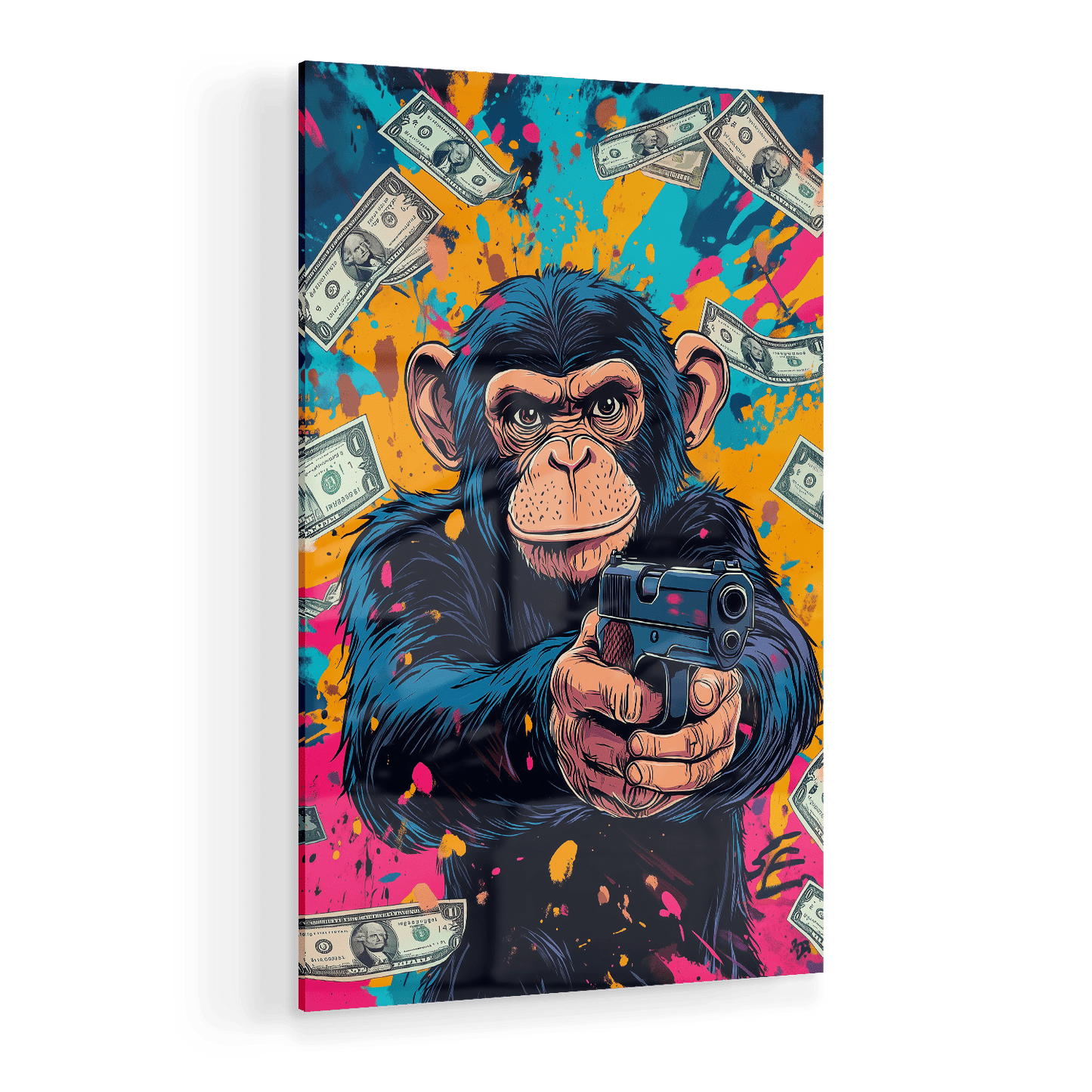 MONEY MONKEY*Plexiglas*40x60*Plexiglas*Kunstwerk*Masculina.nl