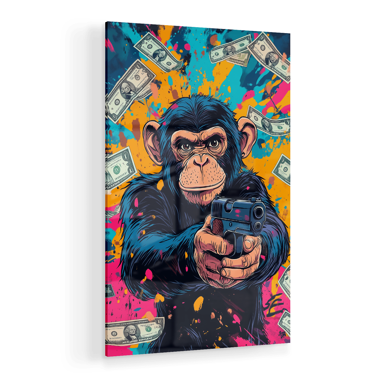 MONEY MONKEY*Plexiglas*40x60*Plexiglas*Kunstwerk*Masculina.nl