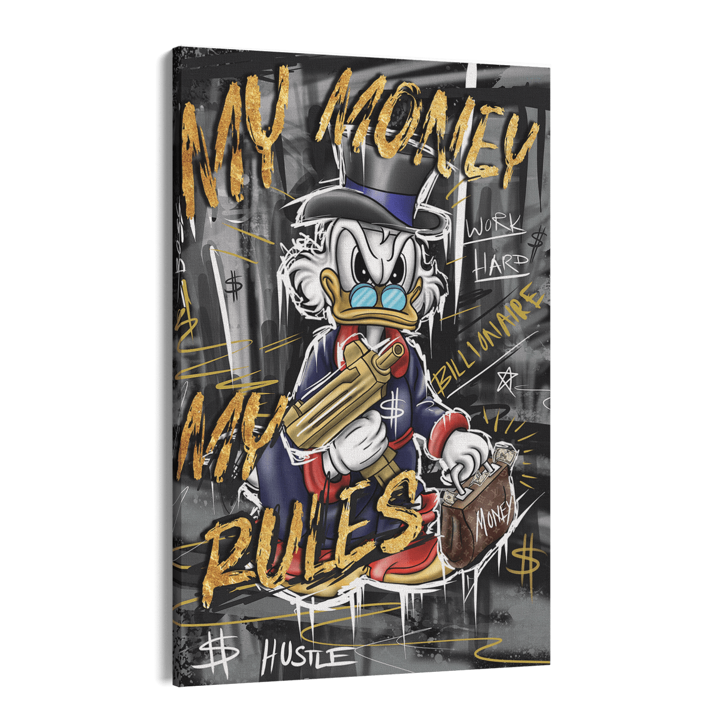 MY MONEY MY RULES*Canvas*40x60*Canvas*Kunstwerk*Masculina.nl