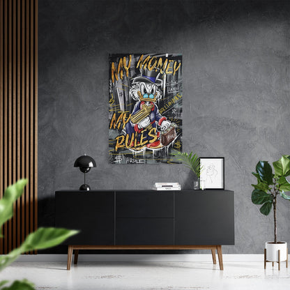 MY MONEY MY RULES*Canvas*40x60*Canvas*Kunstwerk*Masculina.nl