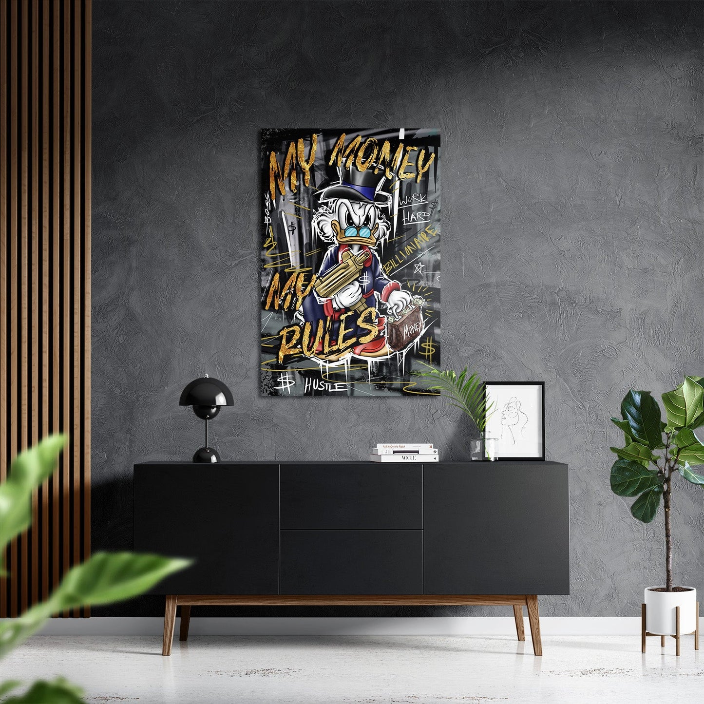 MY MONEY MY RULES*Dibond*40x60*Dibond*Kunstwerk*Masculina.nl