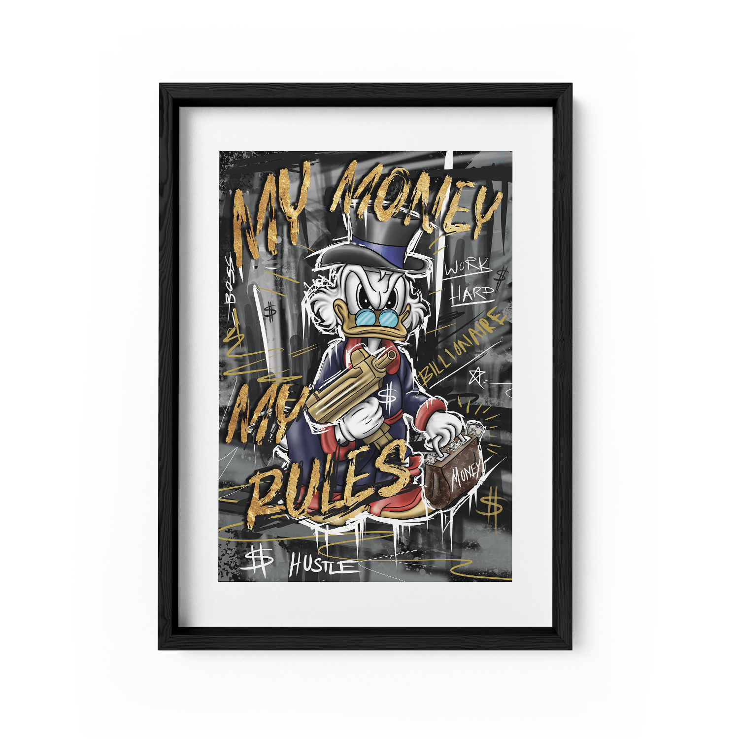 MY MONEY MY RULES*Papier*40x60*Papier*Kunstwerk*Masculina.nl