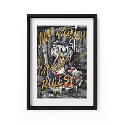 MY MONEY MY RULES*Papier*40x60*Papier*Kunstwerk*Masculina.nl