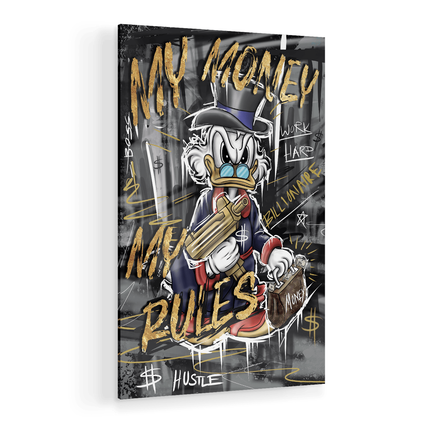 MY MONEY MY RULES*Plexiglas*40x60*Plexiglas*Kunstwerk*Masculina.nl