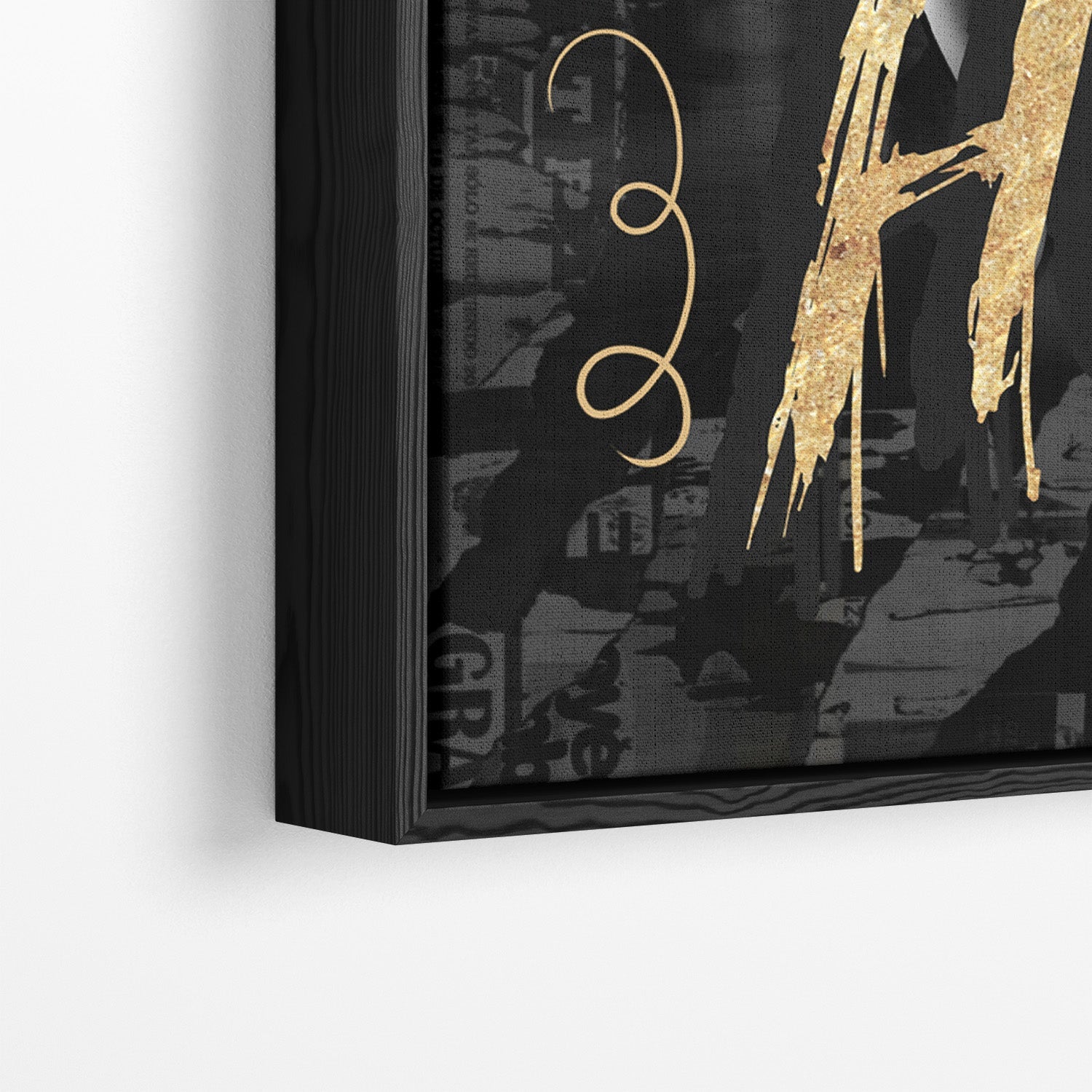 NO LUCK ALL HU$TLE*Canvas*40x60*Baklijst*Kunstwerk*Masculina.nl