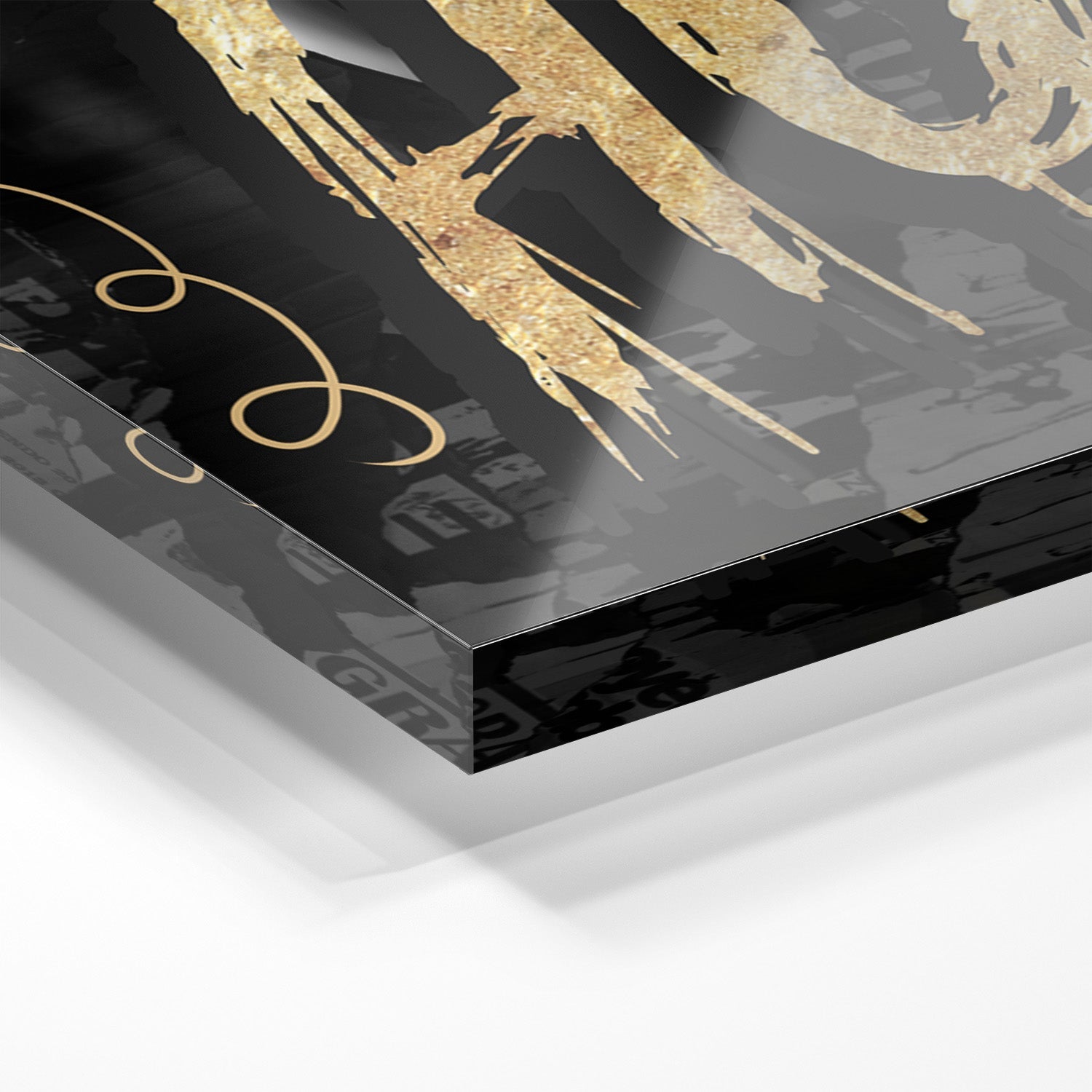NO LUCK ALL HU$TLE*Plexiglas*40x60*Plexiglas*Kunstwerk*Masculina.nl