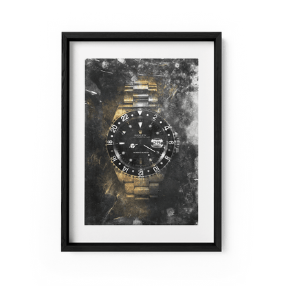 NO RISK NO ROLEX - GOLD*Papier*40x60 cm*Papier*Kunstwerk*Masculina.nl