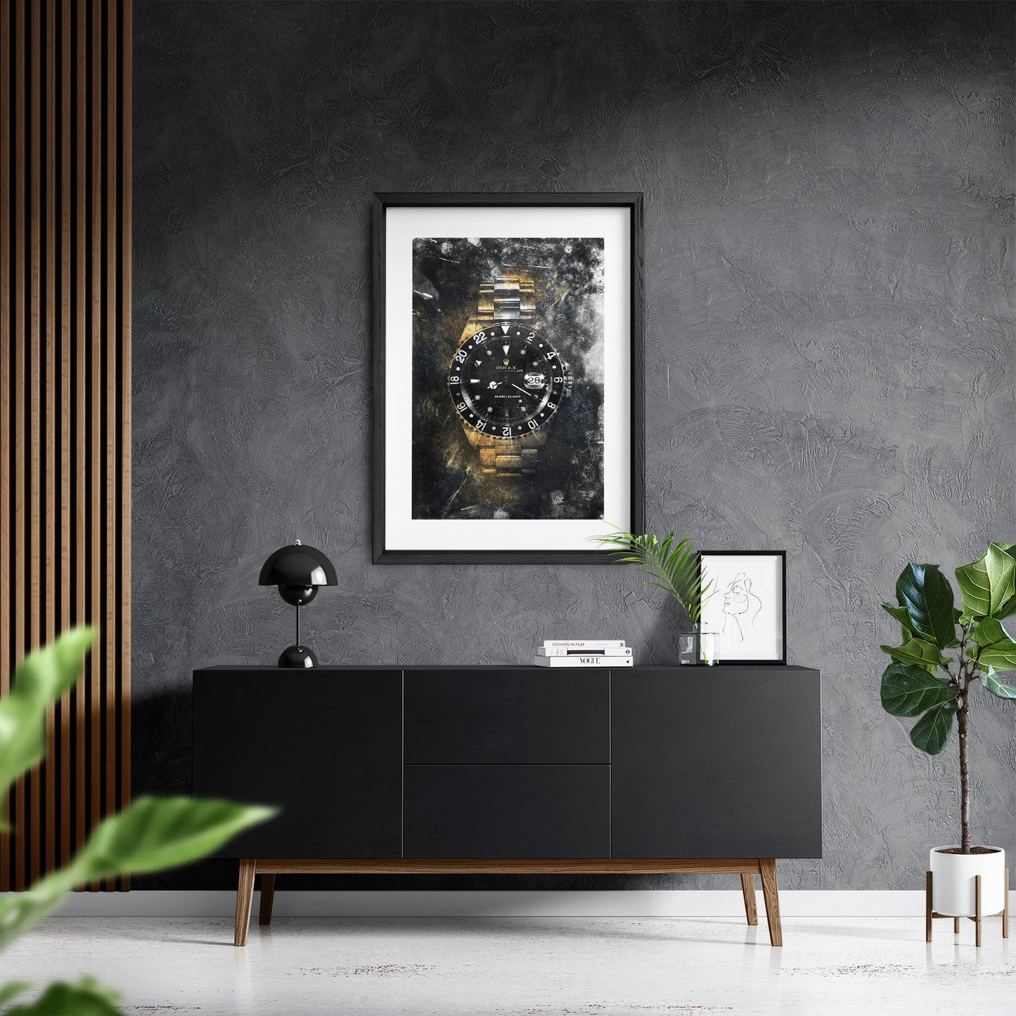 NO RISK NO ROLEX - GOLD*Papier*40x60 cm*Papier*Kunstwerk*Masculina.nl
