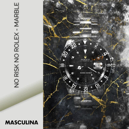 NO RISK NO ROLEX - MARBLE*Canvas*40x60 cm*Canvas*Kunstwerk*Masculina.nl