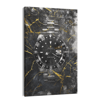 NO RISK NO ROLEX - MARBLE*Canvas*40x60 cm*Canvas*Kunstwerk*Masculina.nl