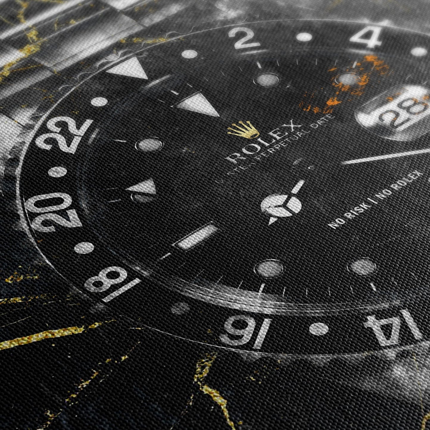 NO RISK NO ROLEX - MARBLE*Canvas*40x60 cm*Canvas*Kunstwerk*Masculina.nl