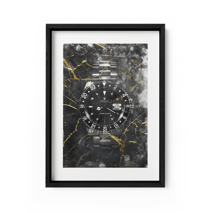 NO RISK NO ROLEX - MARBLE*Papier*40x60 cm*Papier*Kunstwerk*Masculina.nl