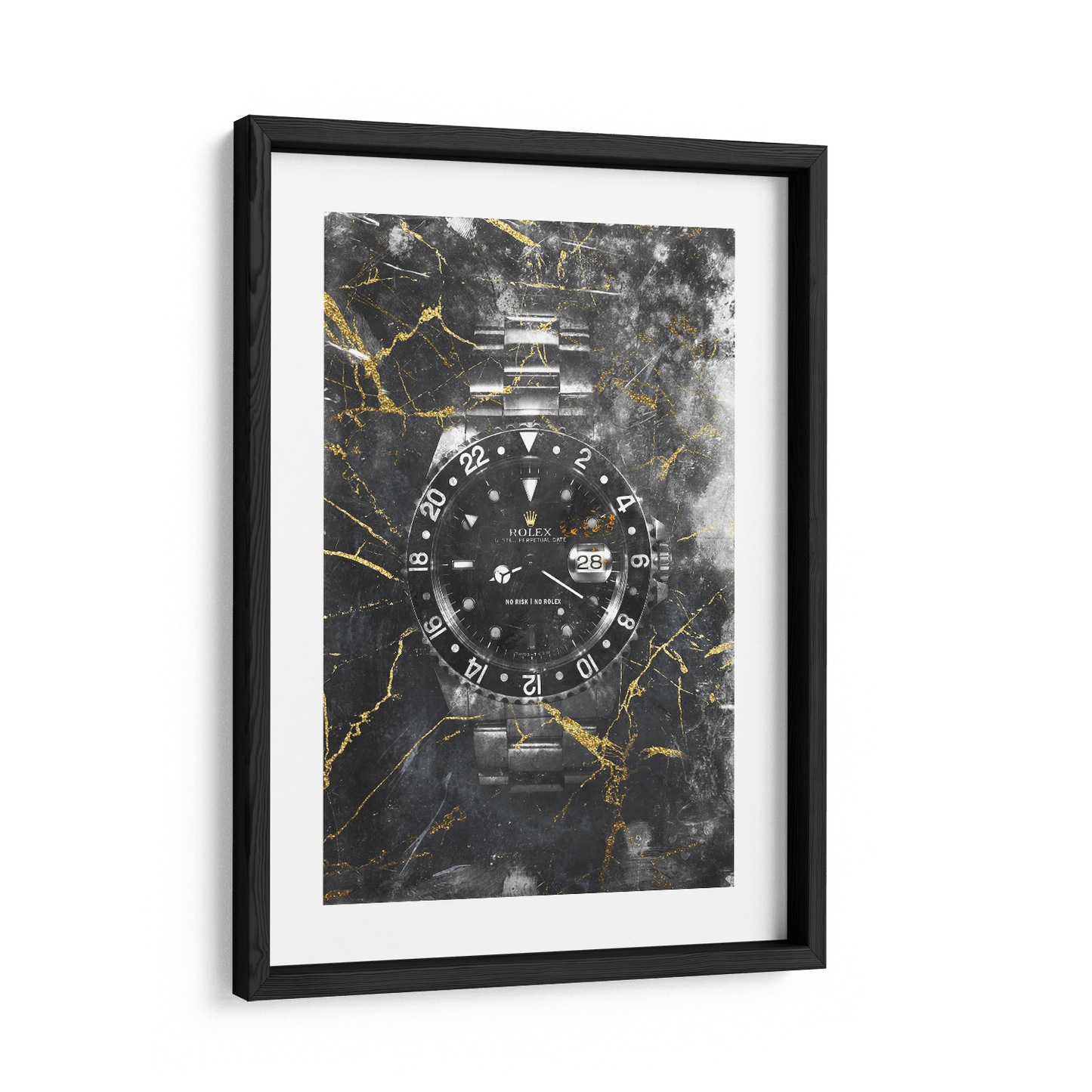 NO RISK NO ROLEX - MARBLE*Papier*40x60 cm*Papier*Kunstwerk*Masculina.nl