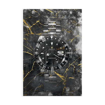 NO RISK NO ROLEX - MARBLE*Plexiglas*40x60 cm*Plexiglas*Kunstwerk*Masculina.nl