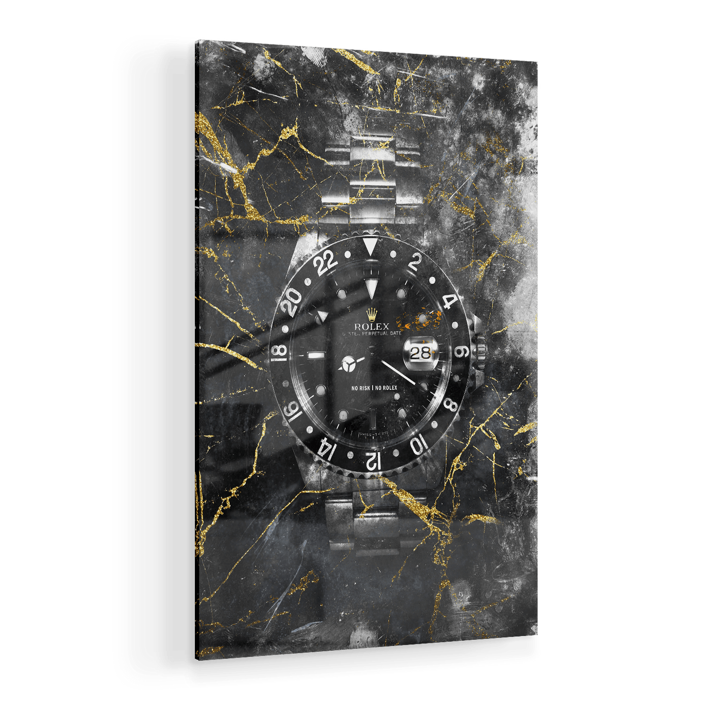 NO RISK NO ROLEX - MARBLE*Plexiglas*40x60 cm*Plexiglas*Kunstwerk*Masculina.nl