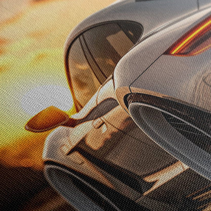 PORSCHE TAYCAN x SUNSET*Canvas*40x60*Canvas*Kunstwerk*Masculina.nl