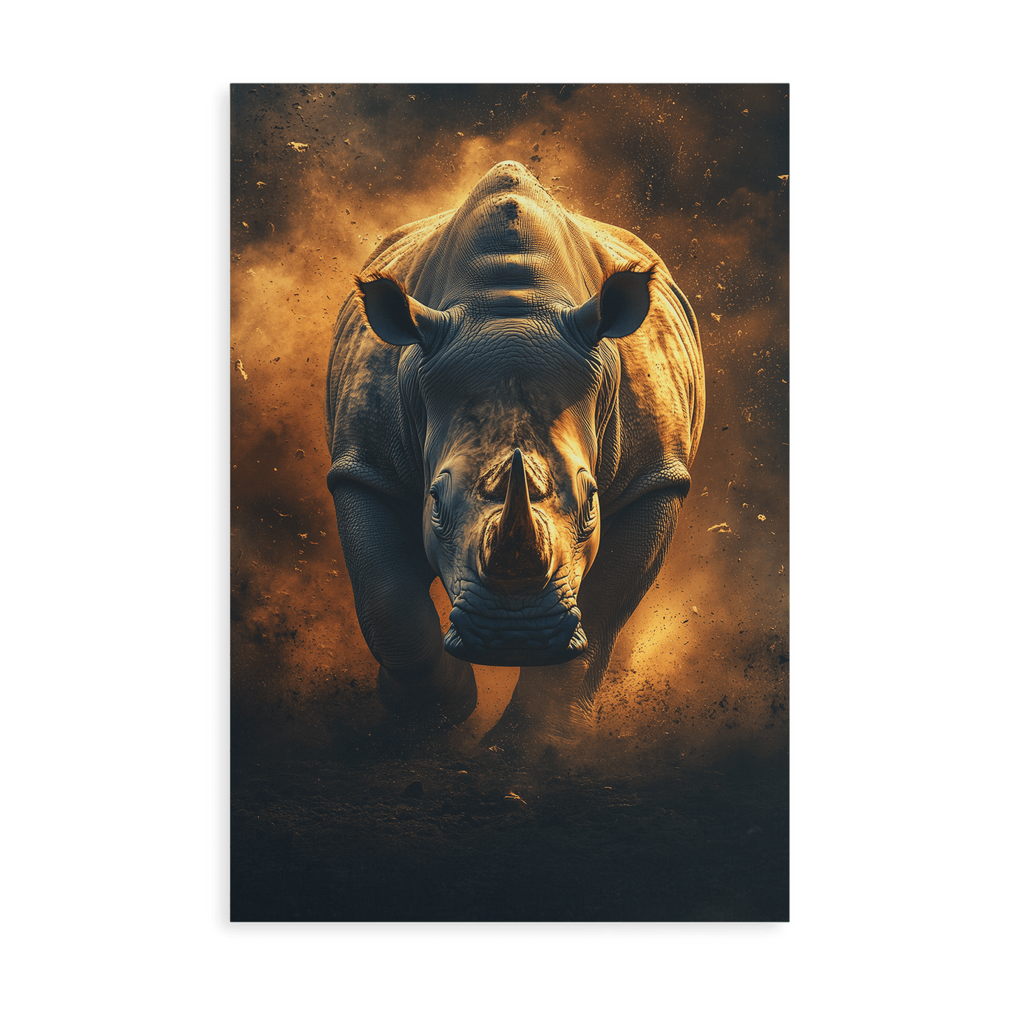 RHINO RAMPAGE*Canvas*40x60*Canvas*Kunstwerk*Masculina.nl