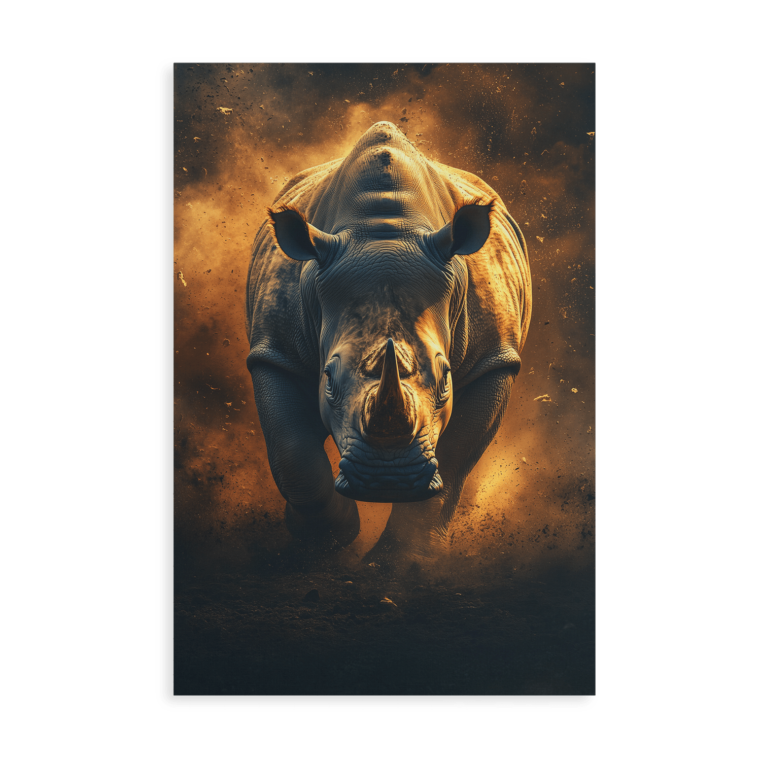 RHINO RAMPAGE*Canvas*40x60*Canvas*Kunstwerk*Masculina.nl