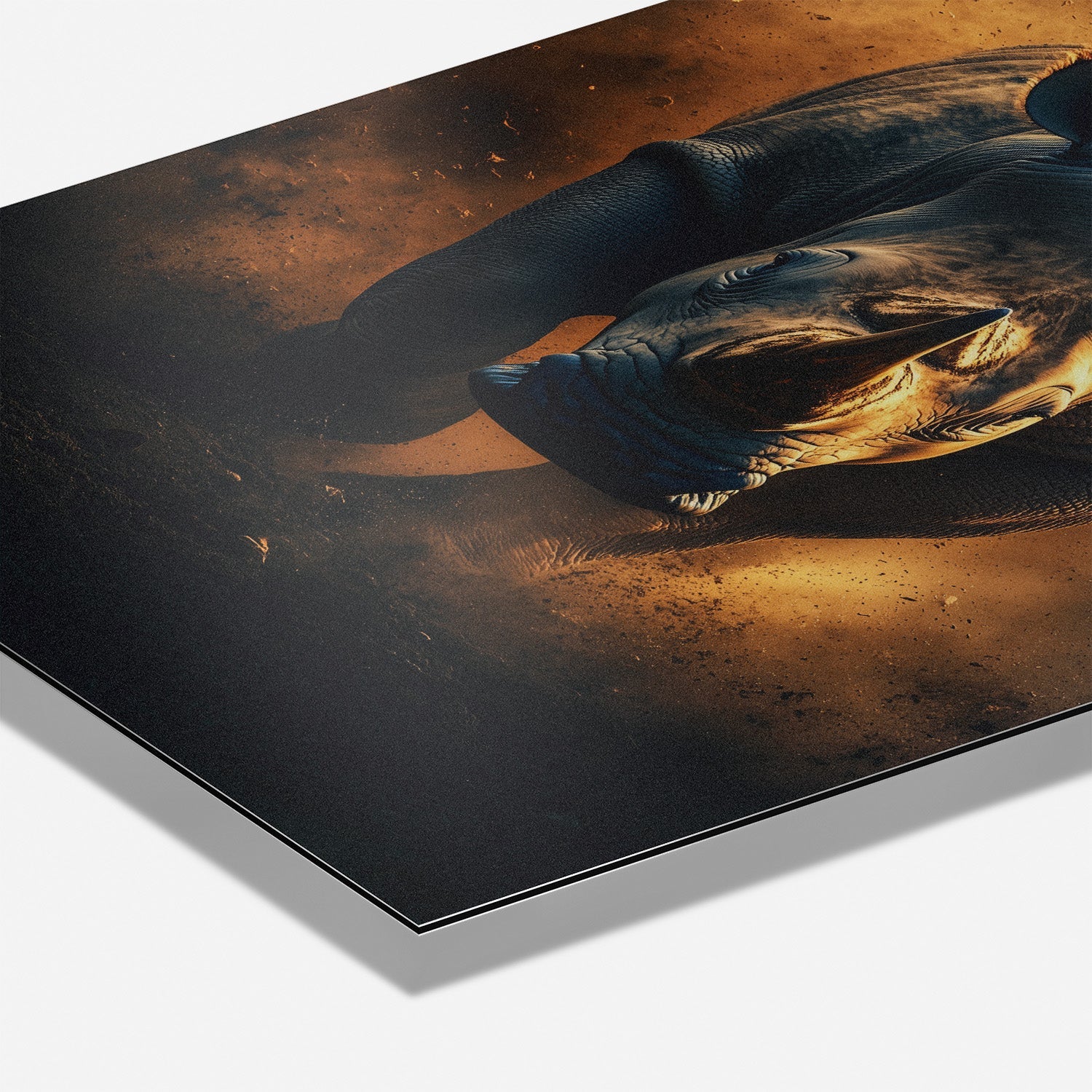 RHINO RAMPAGE*Dibond*40x60*Dibond*Kunstwerk*Masculina.nl