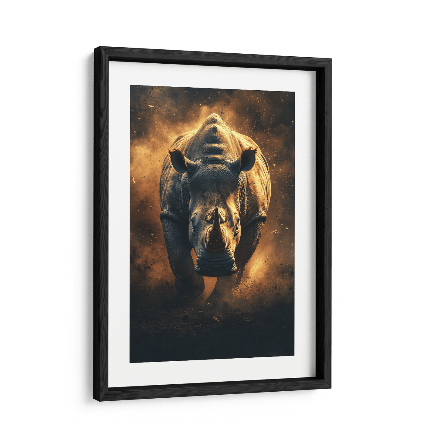 RHINO RAMPAGE*Papier*40x60*Papier*Kunstwerk*Masculina.nl