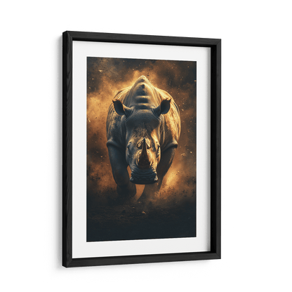 RHINO RAMPAGE*Papier*40x60*Papier*Kunstwerk*Masculina.nl