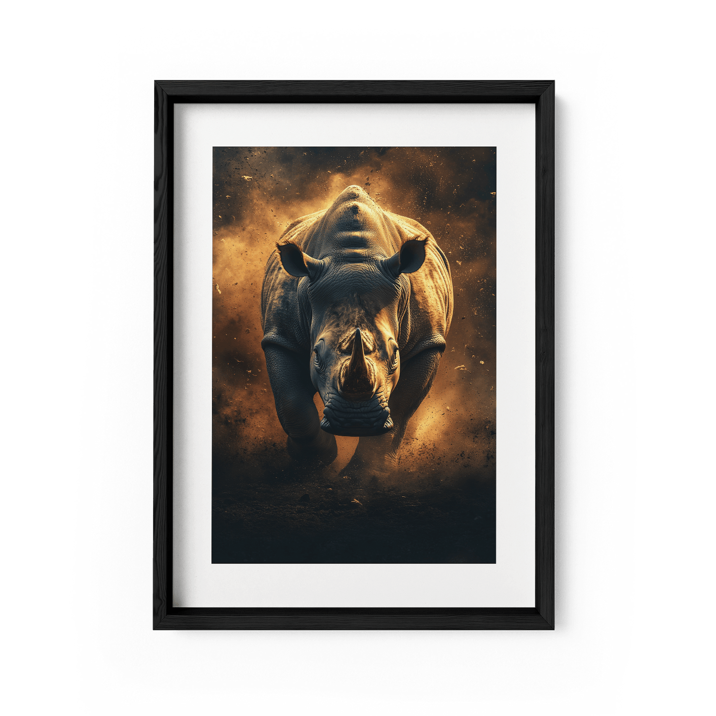 RHINO RAMPAGE*Papier*40x60*Papier*Kunstwerk*Masculina.nl