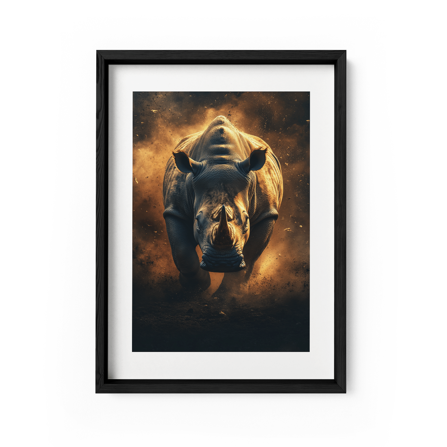 RHINO RAMPAGE*Papier*40x60*Papier*Kunstwerk*Masculina.nl