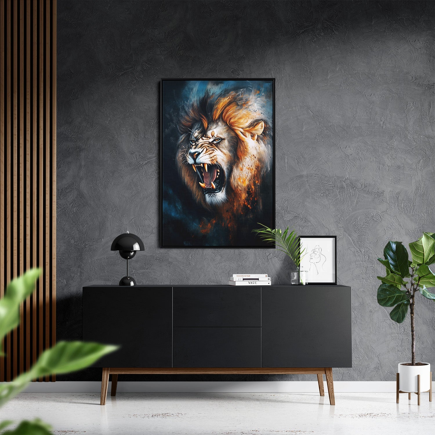 ROAR OF THE WILD*Canvas*40x60*Baklijst*Kunstwerk*Masculina.nl