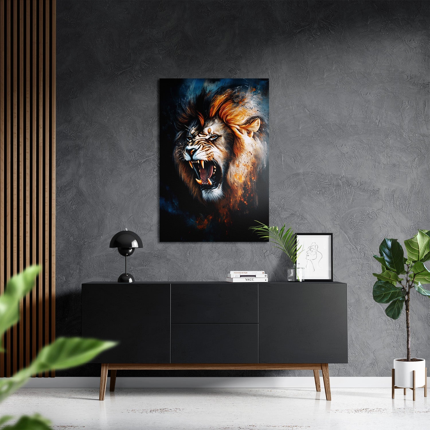 ROAR OF THE WILD*Dibond*40x60*Dibond*Kunstwerk*Masculina.nl