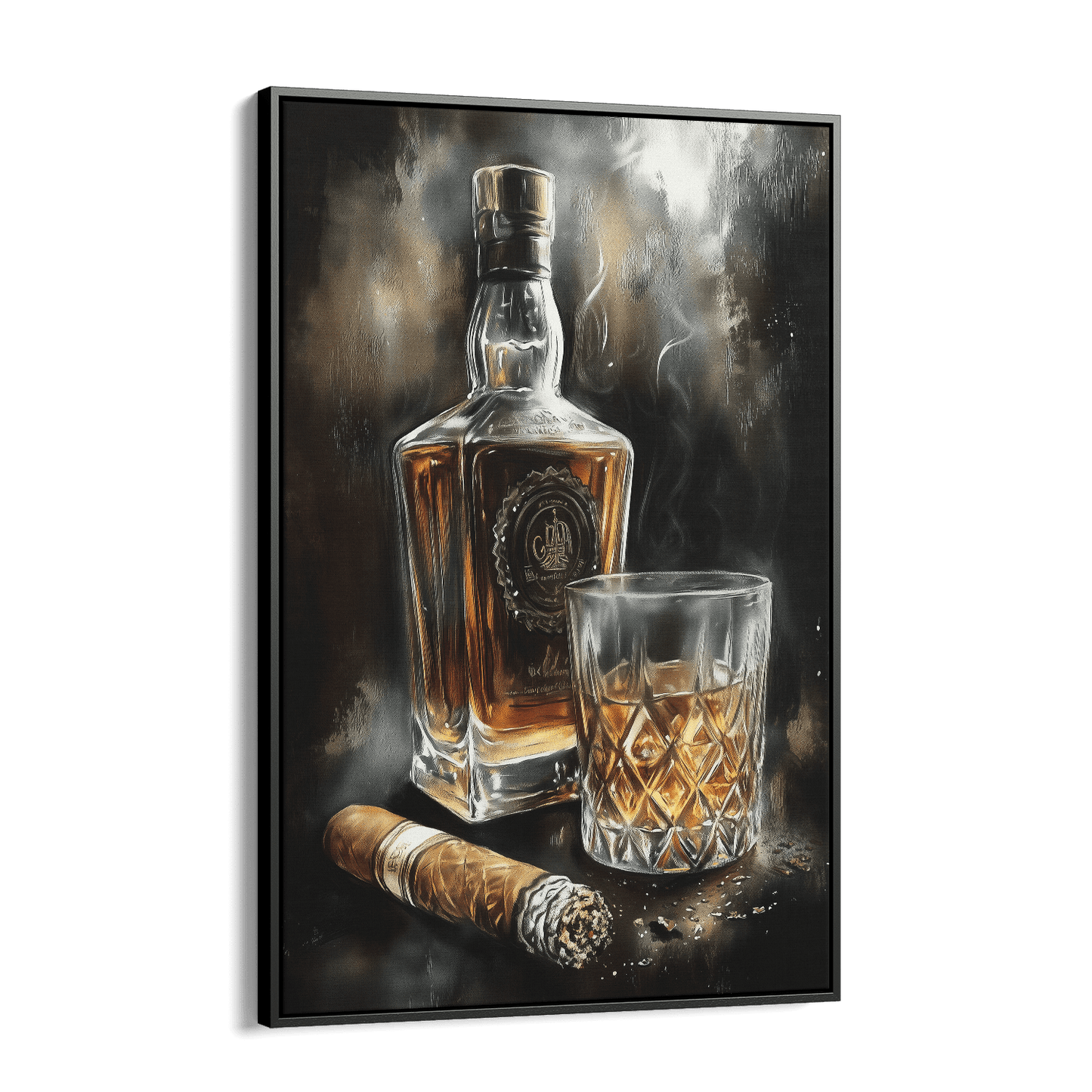 SMOKE AND OAK*Canvas*40x60*Baklijst*Kunstwerk*Masculina.nl