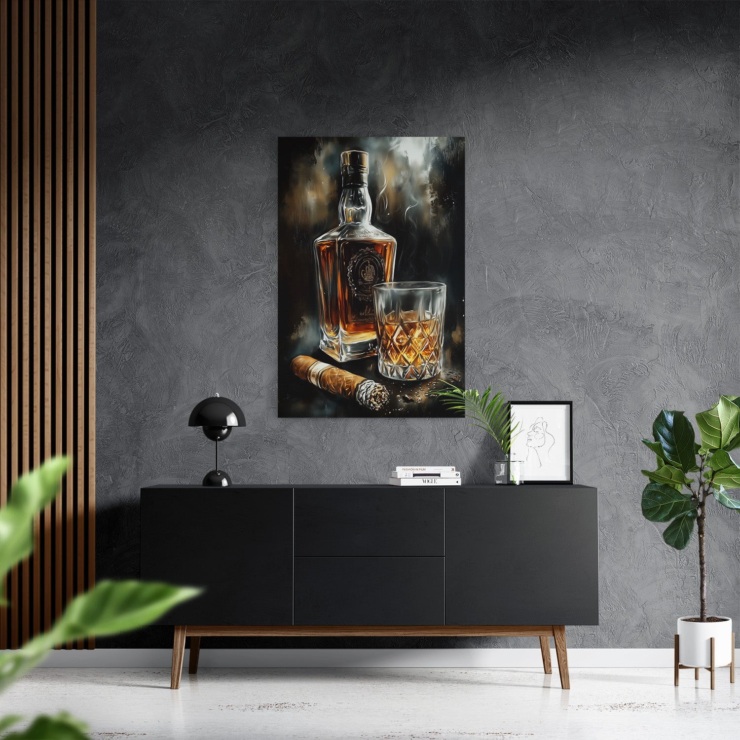 SMOKE AND OAK*Canvas*40x60*Canvas*Kunstwerk*Masculina.nl