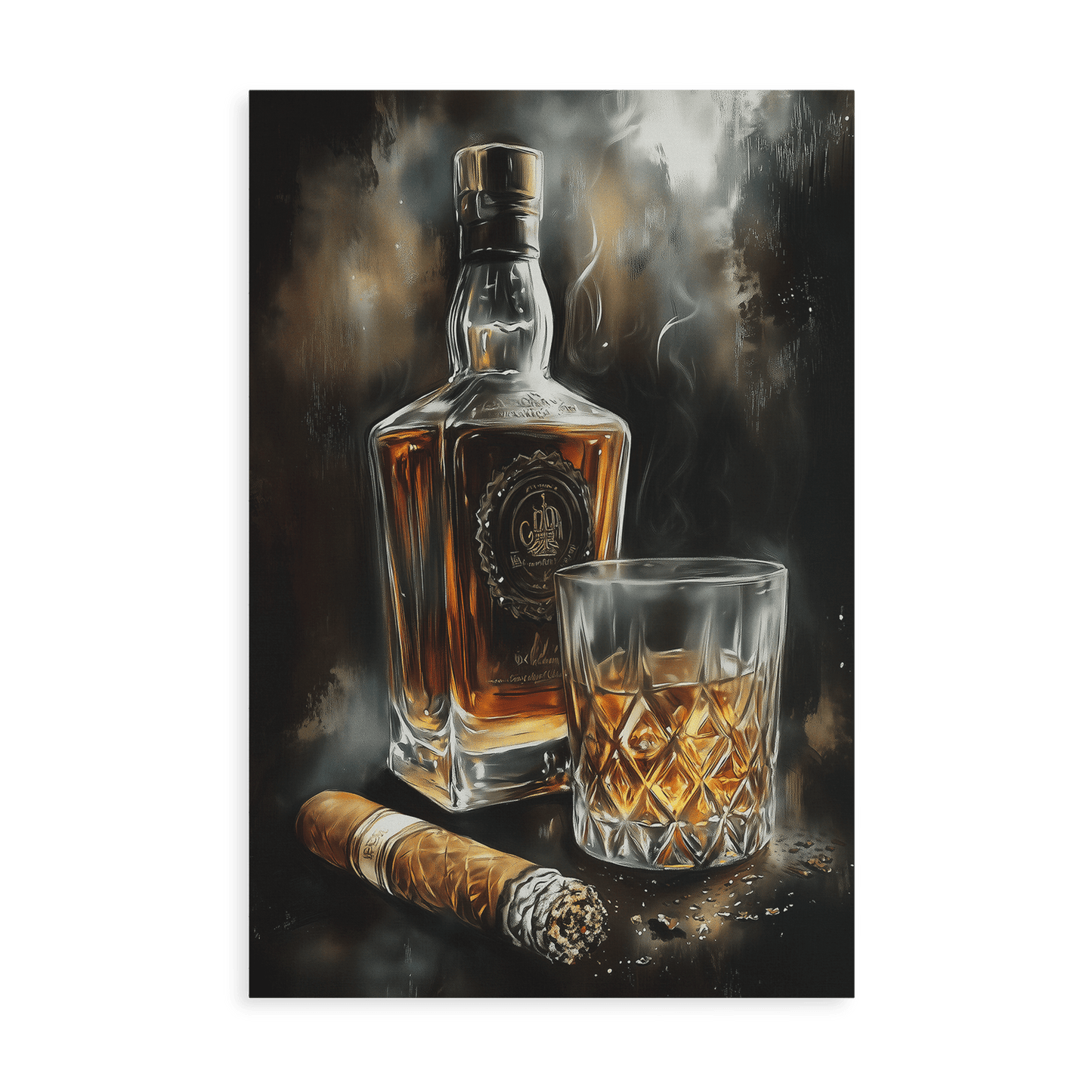 SMOKE AND OAK*Canvas*40x60*Canvas*Kunstwerk*Masculina.nl