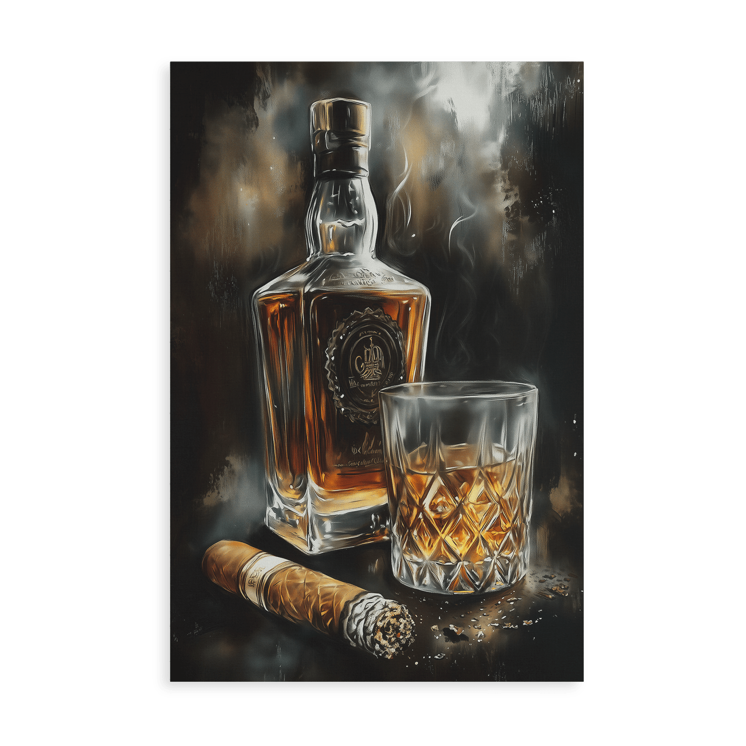 SMOKE AND OAK*Canvas*40x60*Canvas*Kunstwerk*Masculina.nl