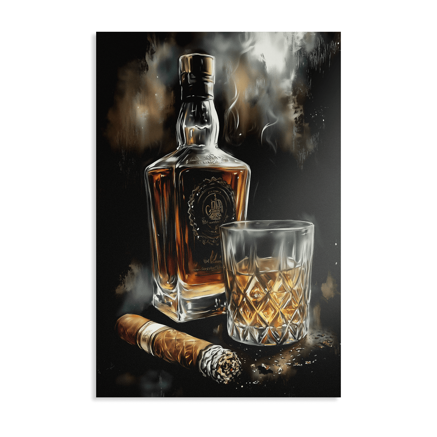 SMOKE AND OAK*Dibond*40x60*Dibond*Kunstwerk*Masculina.nl
