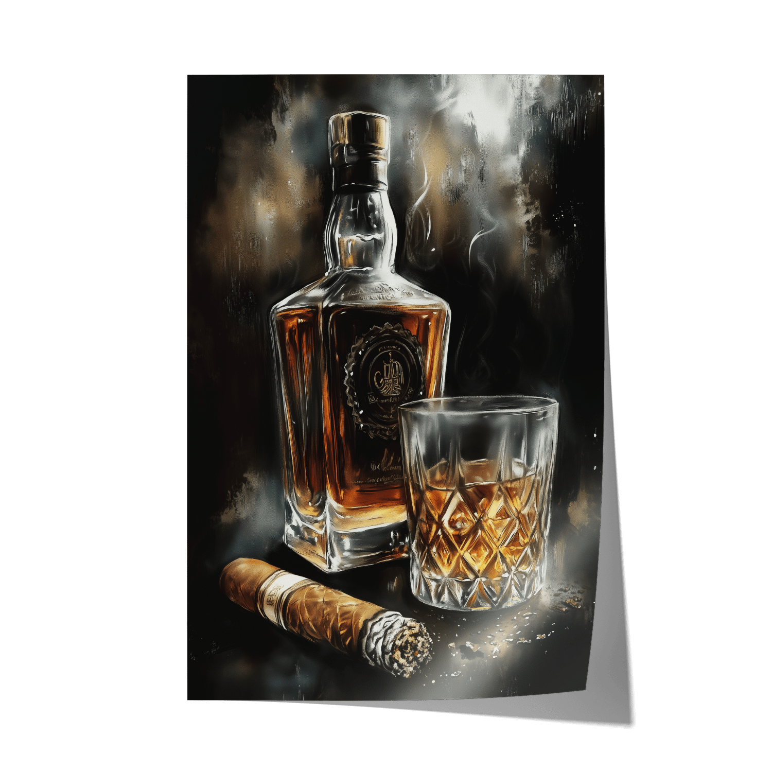 SMOKE AND OAK*Papier*40x60*Papier*Kunstwerk*Masculina.nl