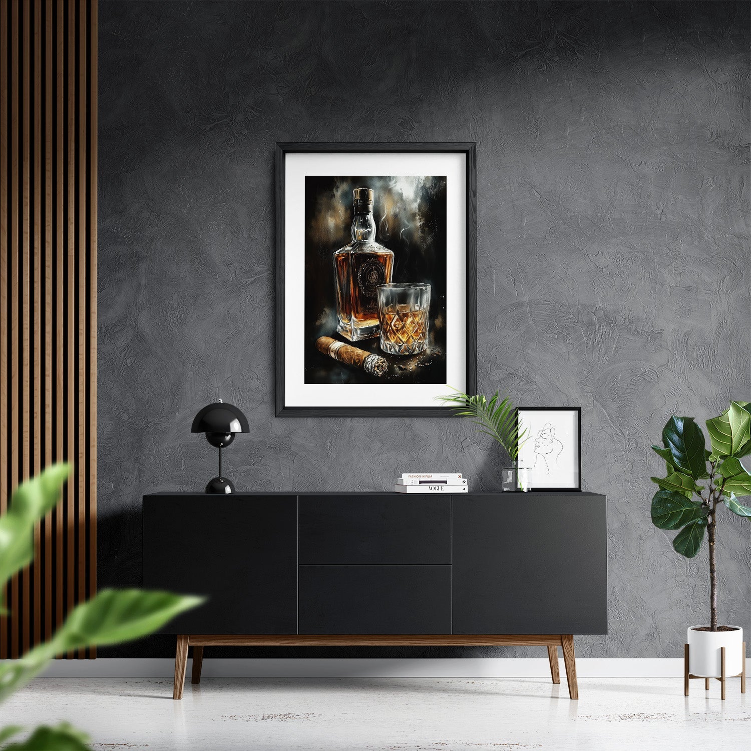 SMOKE AND OAK*Papier*40x60*Papier*Kunstwerk*Masculina.nl