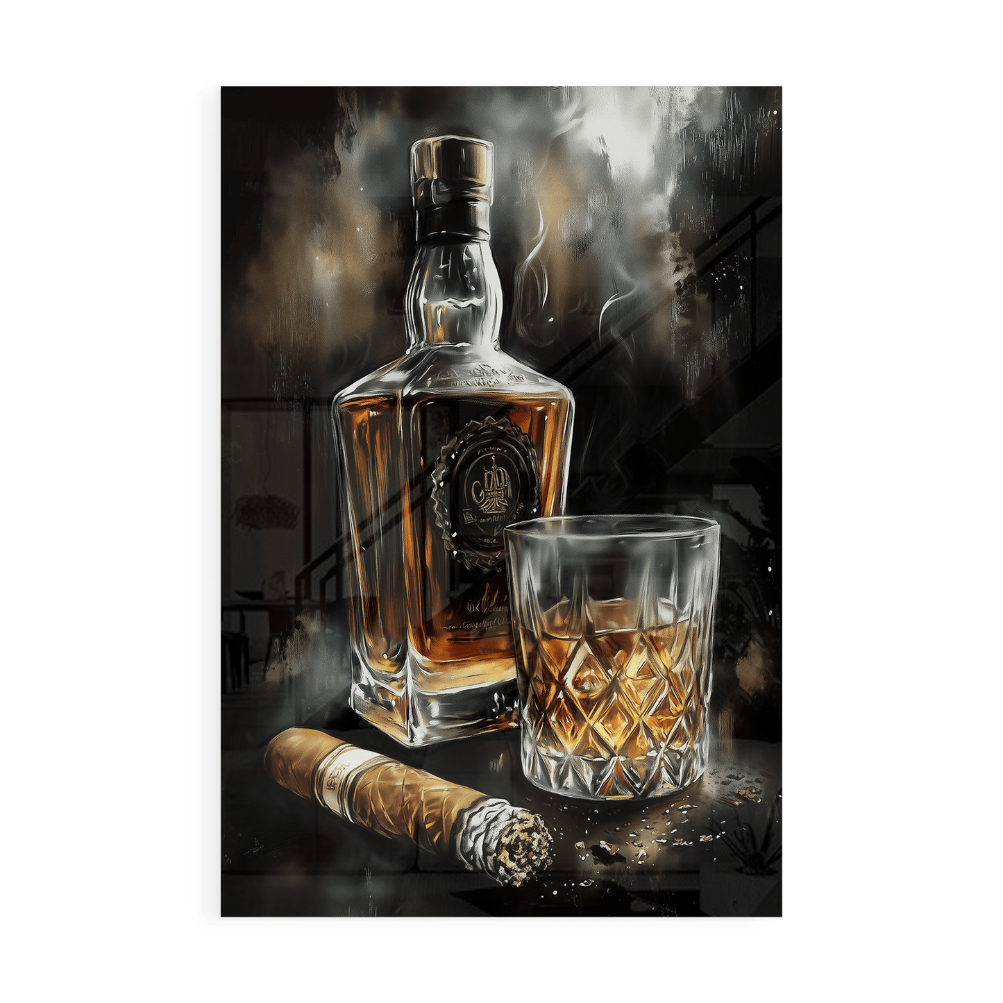 SMOKE AND OAK*Plexiglas*40x60*Plexiglas*Kunstwerk*Masculina.nl