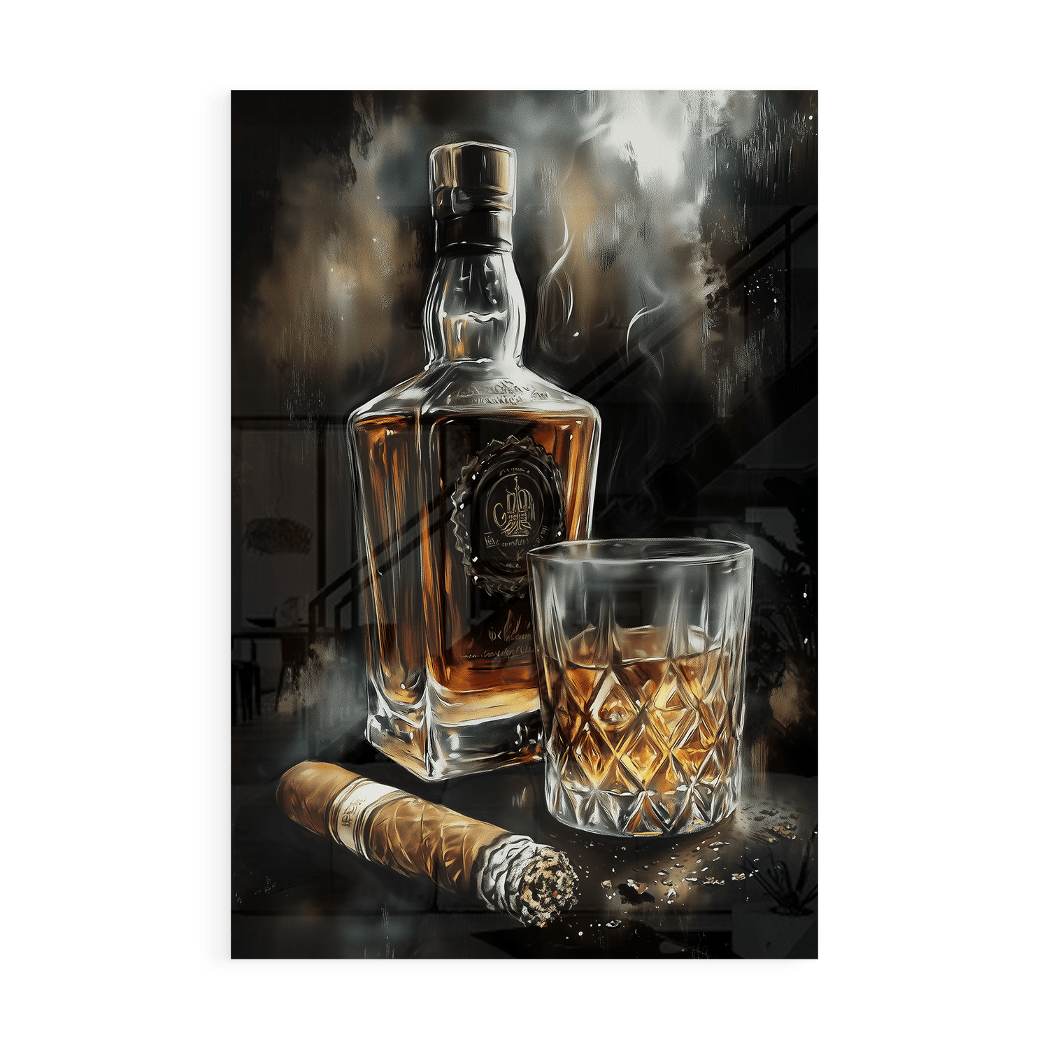 SMOKE AND OAK*Plexiglas*40x60*Plexiglas*Kunstwerk*Masculina.nl