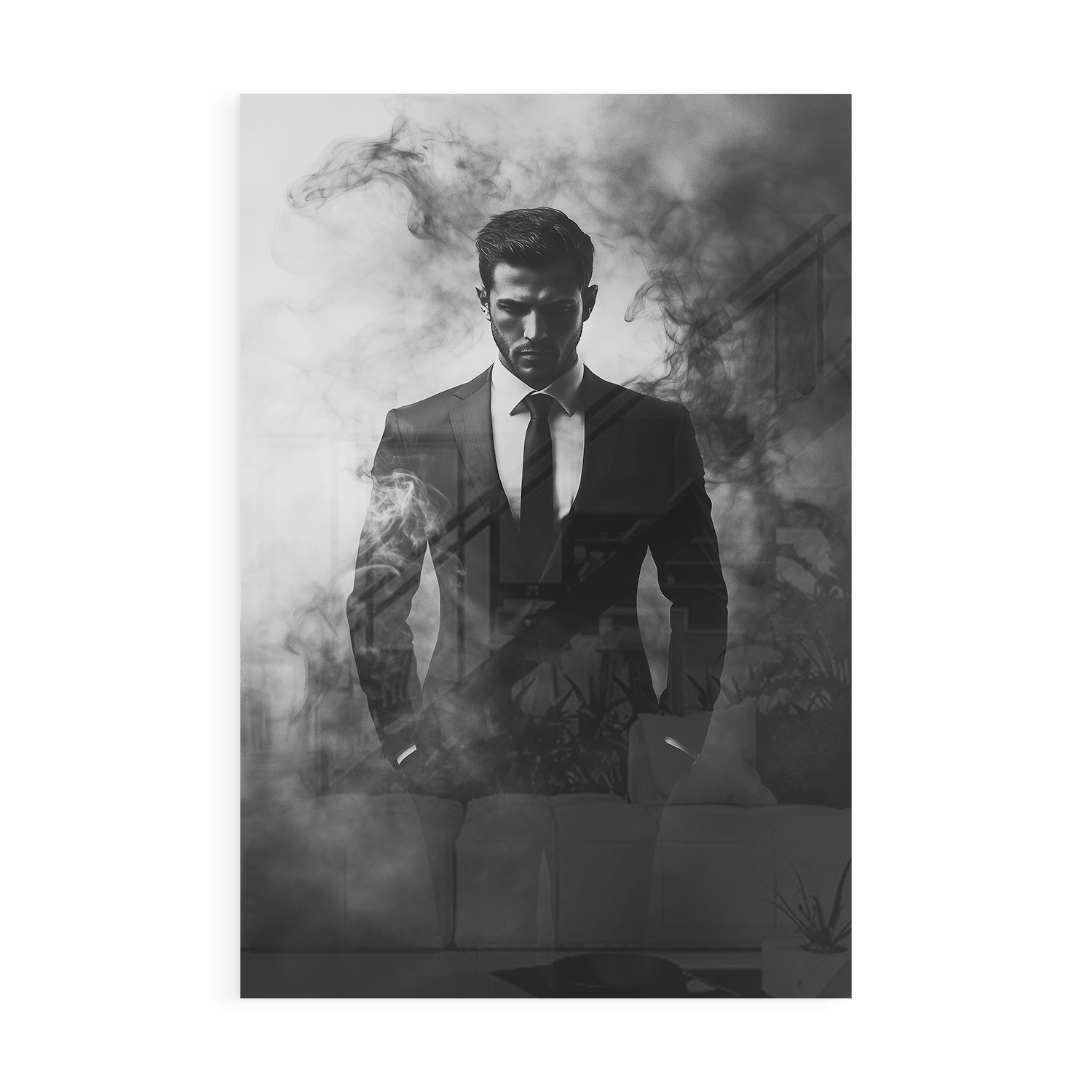 SMOKE & SMOKING*Plexiglas*40x60*Plexiglas*Kunstwerk*Masculina.nl