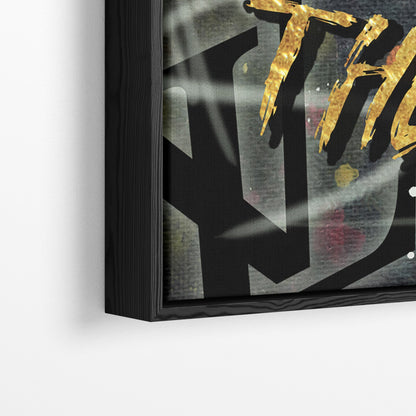 TAKE THE RISK OWN THE REWARD*Canvas*40x60*Baklijst*Kunstwerk*Masculina.nl