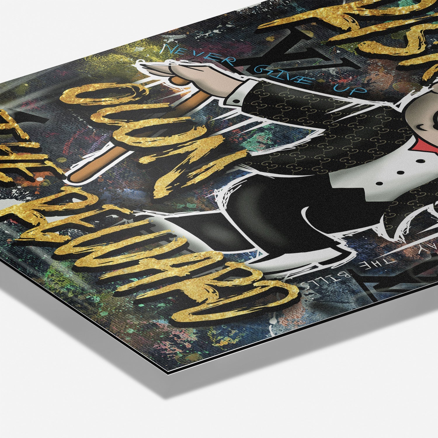 TAKE THE RISK OWN THE REWARD*Dibond*40x60*Dibond*Kunstwerk*Masculina.nl