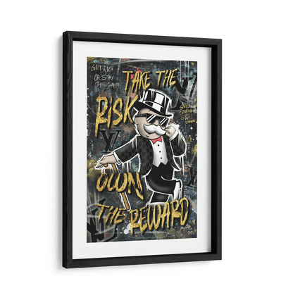TAKE THE RISK OWN THE REWARD*Papier*40x60*Papier*Kunstwerk*Masculina.nl