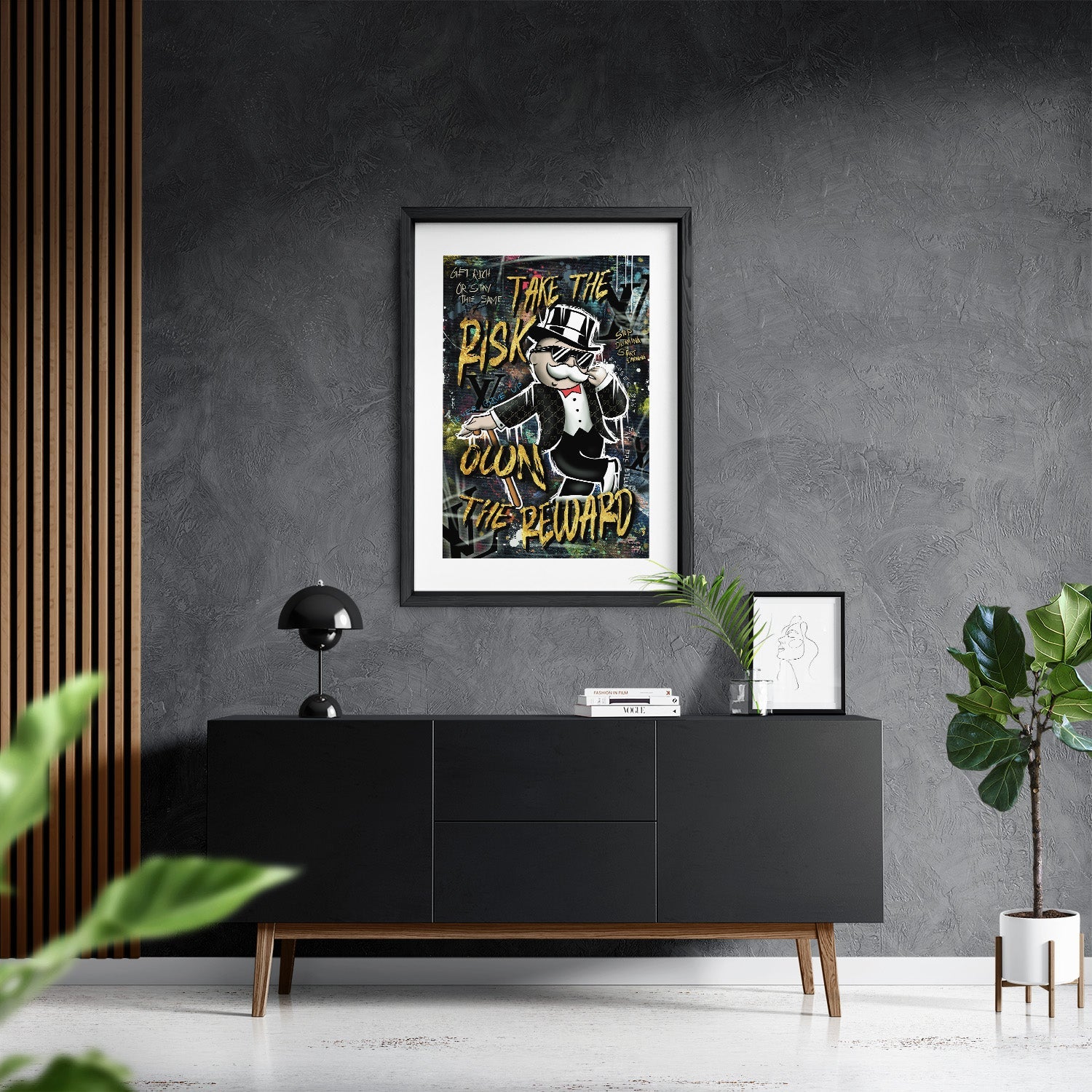 TAKE THE RISK OWN THE REWARD*Papier*40x60*Papier*Kunstwerk*Masculina.nl